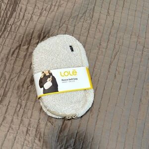 Lole Cozy Fleece Belt Bag in Off-White